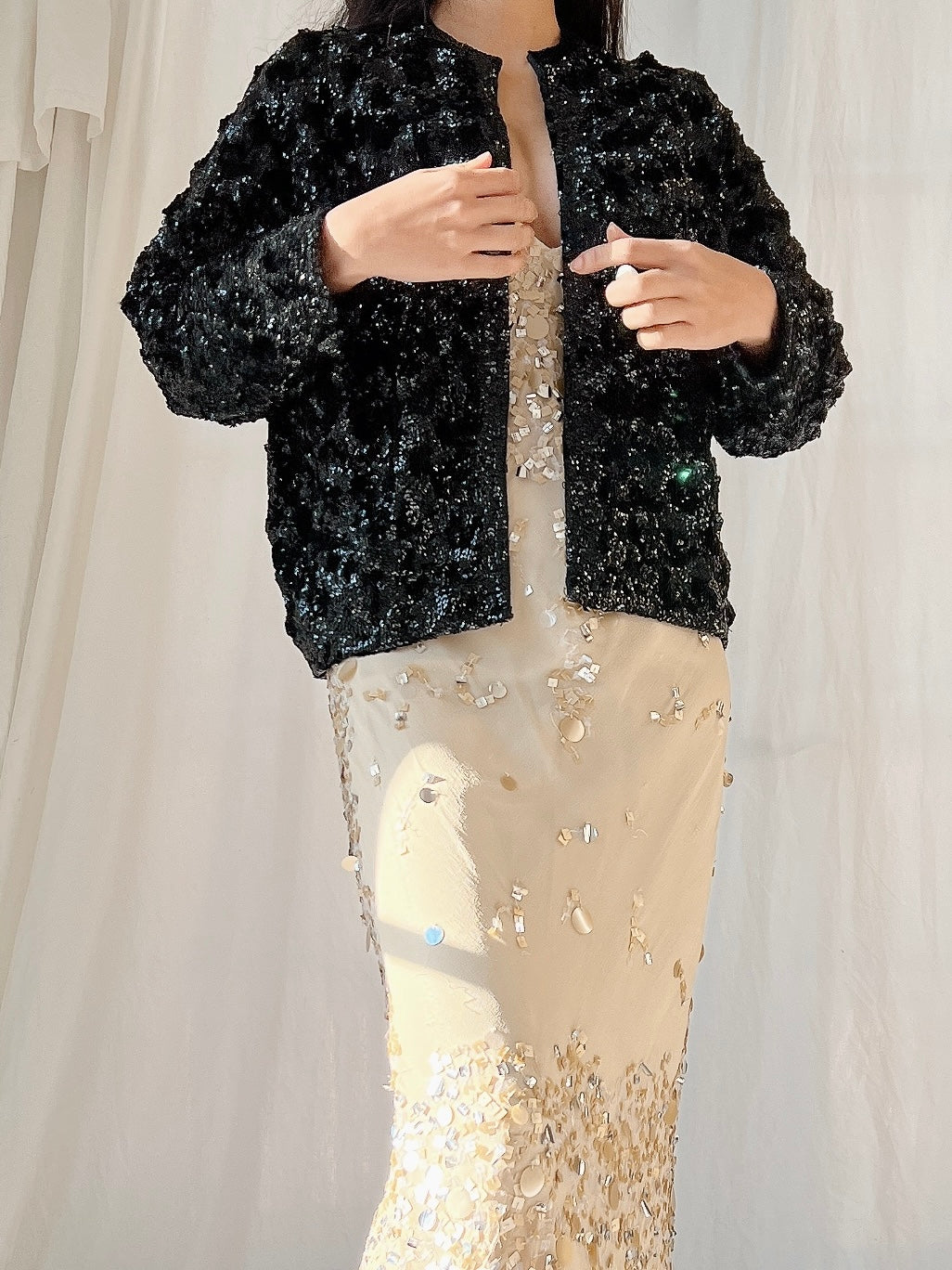 1950s Sequins Cardigan - S/M