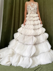 00 Lazaro Ruffled Petal Gown - XS/2