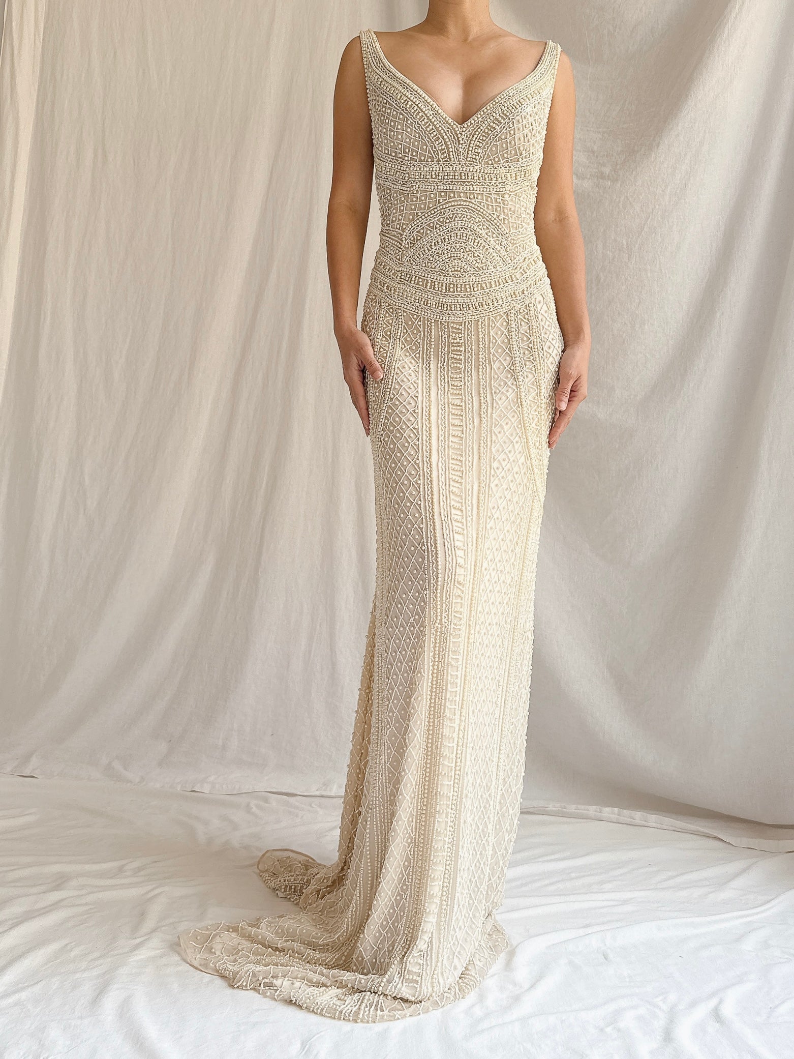 00 Pearl Beaded Gown - L/XL 14