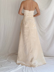 00s Jessica McClintock Butter Champagne Dress - S