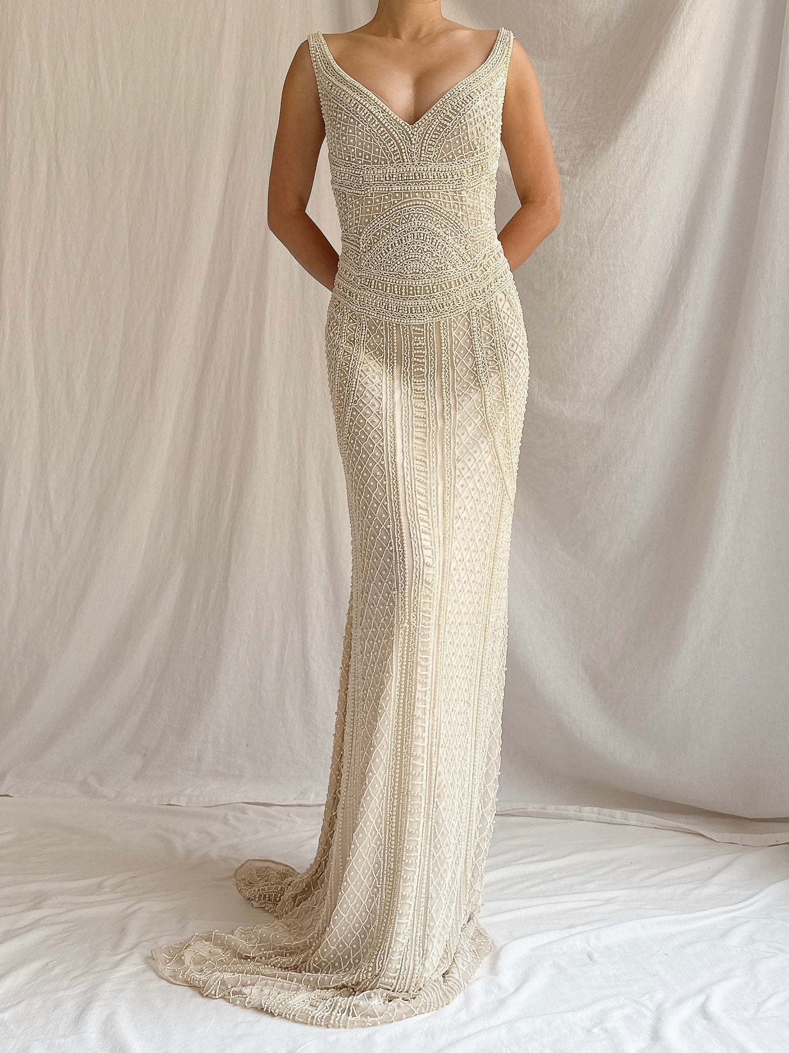 00 Pearl Beaded Gown - L/XL 14