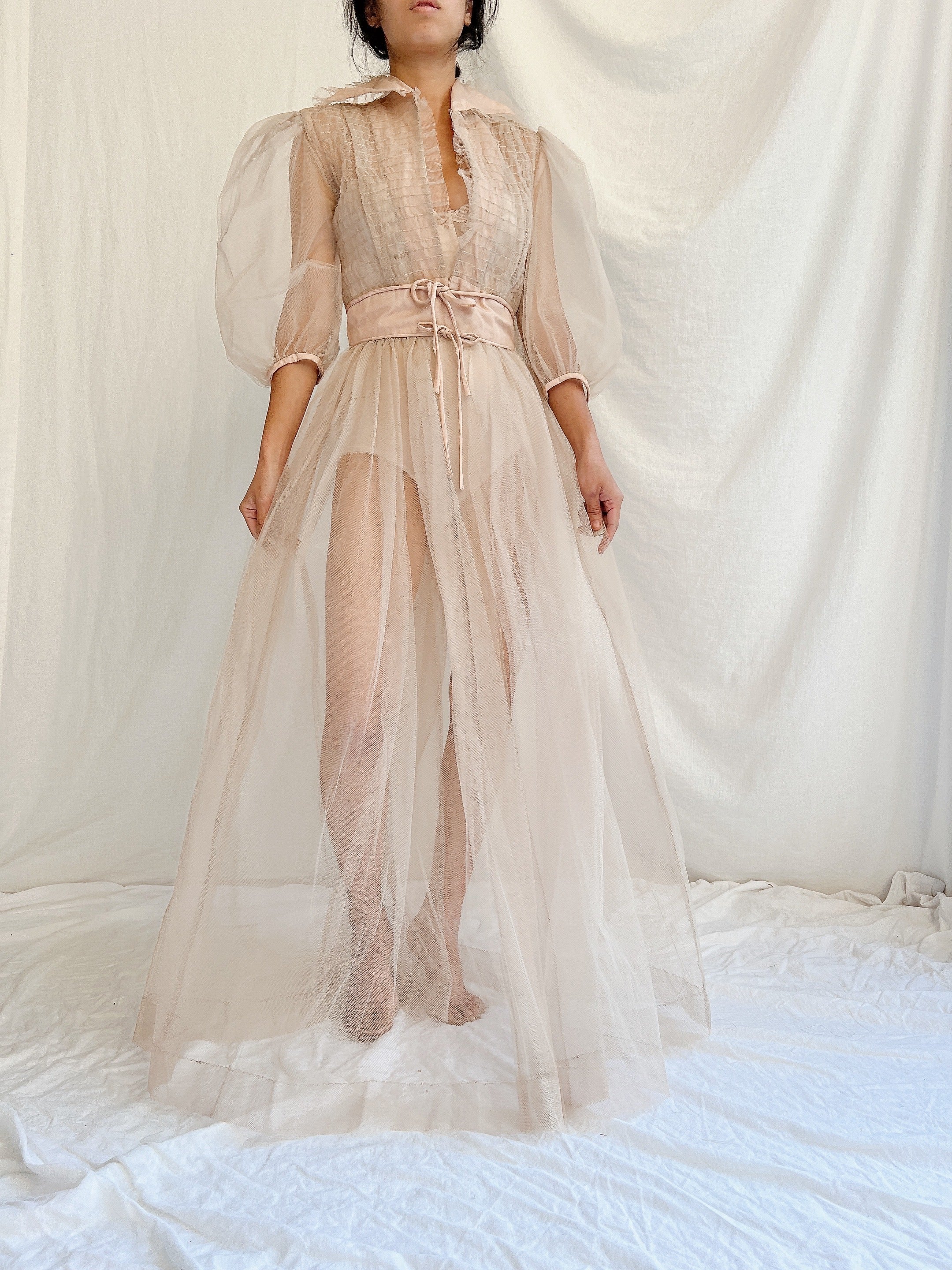 1940s Tulle Dressing Gown - XS
