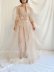 1940s Tulle Dressing Gown - XS
