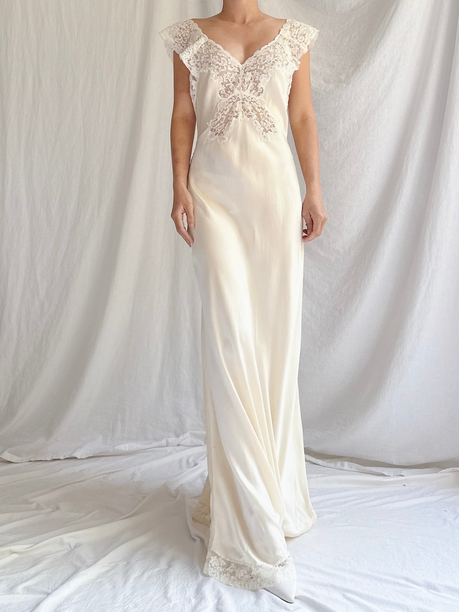 1930s Rare Fischer Silk Slip Dress - XS/S