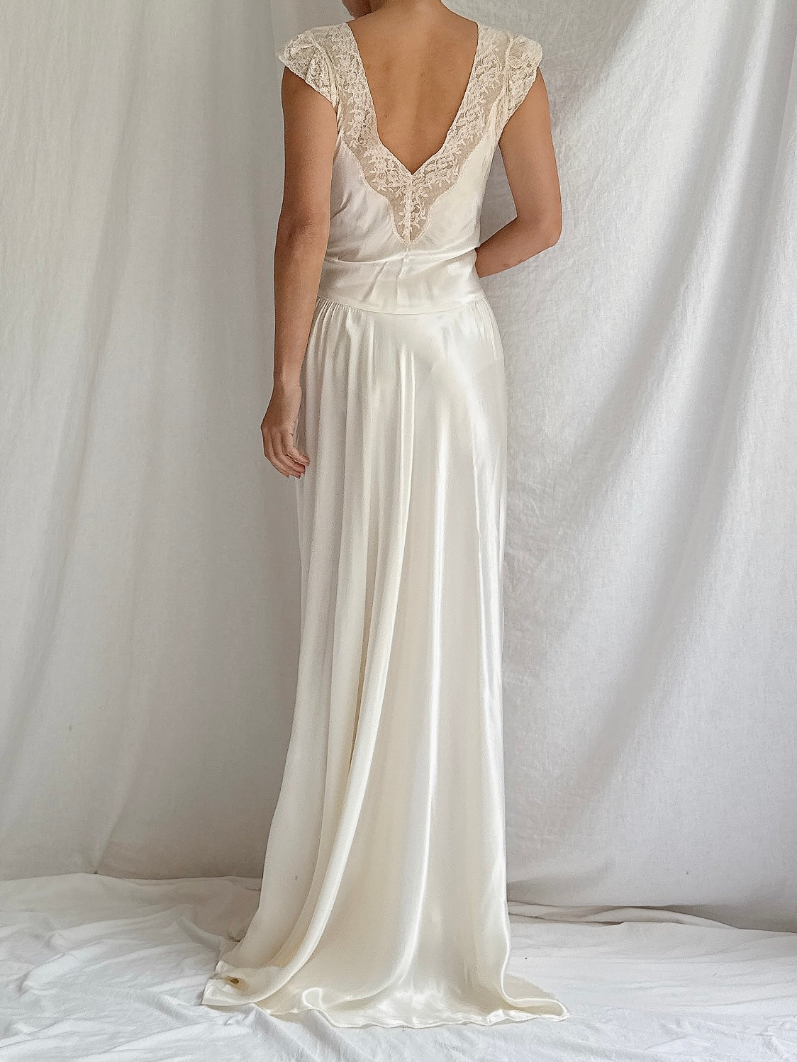 1930s Satin Slip Dress - S