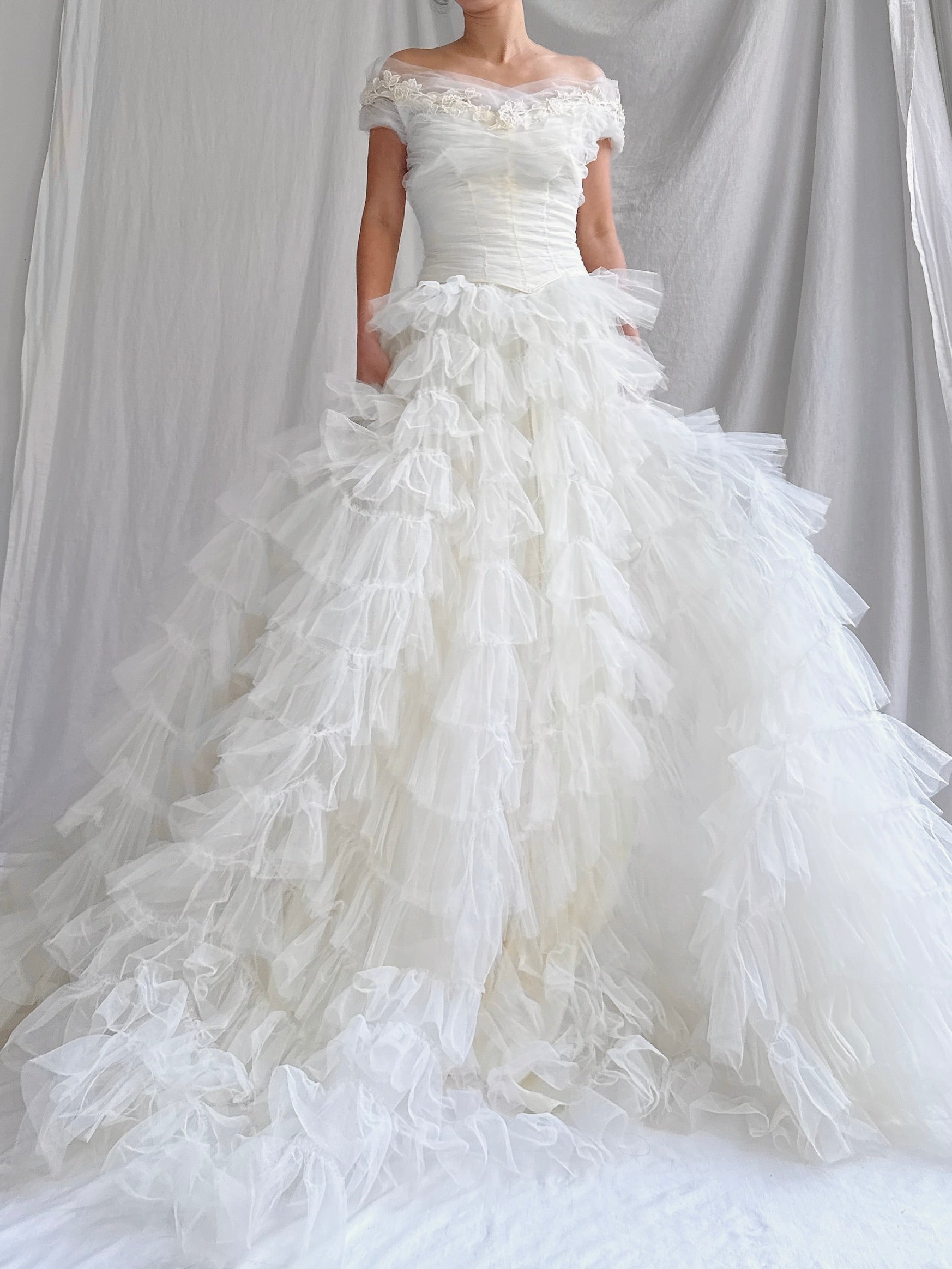 1950s Layered Tulle Gown - XS