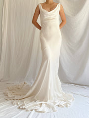 00s Satin Cowl Neckline Bias Gown - XS/2