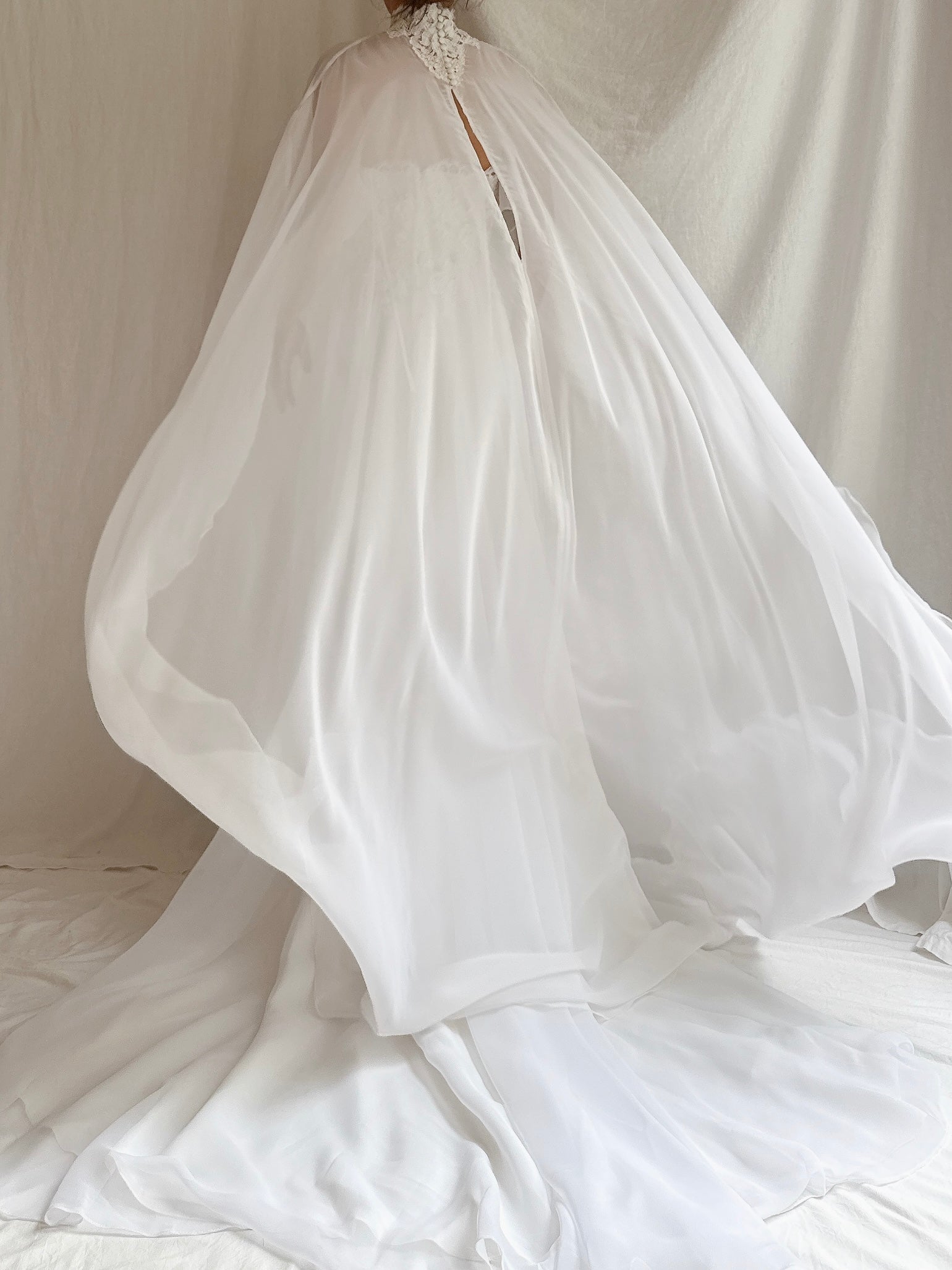 1960s Chiffon Cape Gown - XS/S