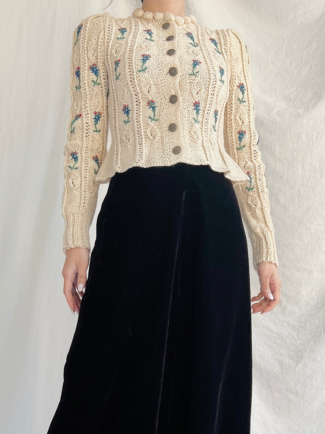 1949s Wool Knit Cardigan - XS