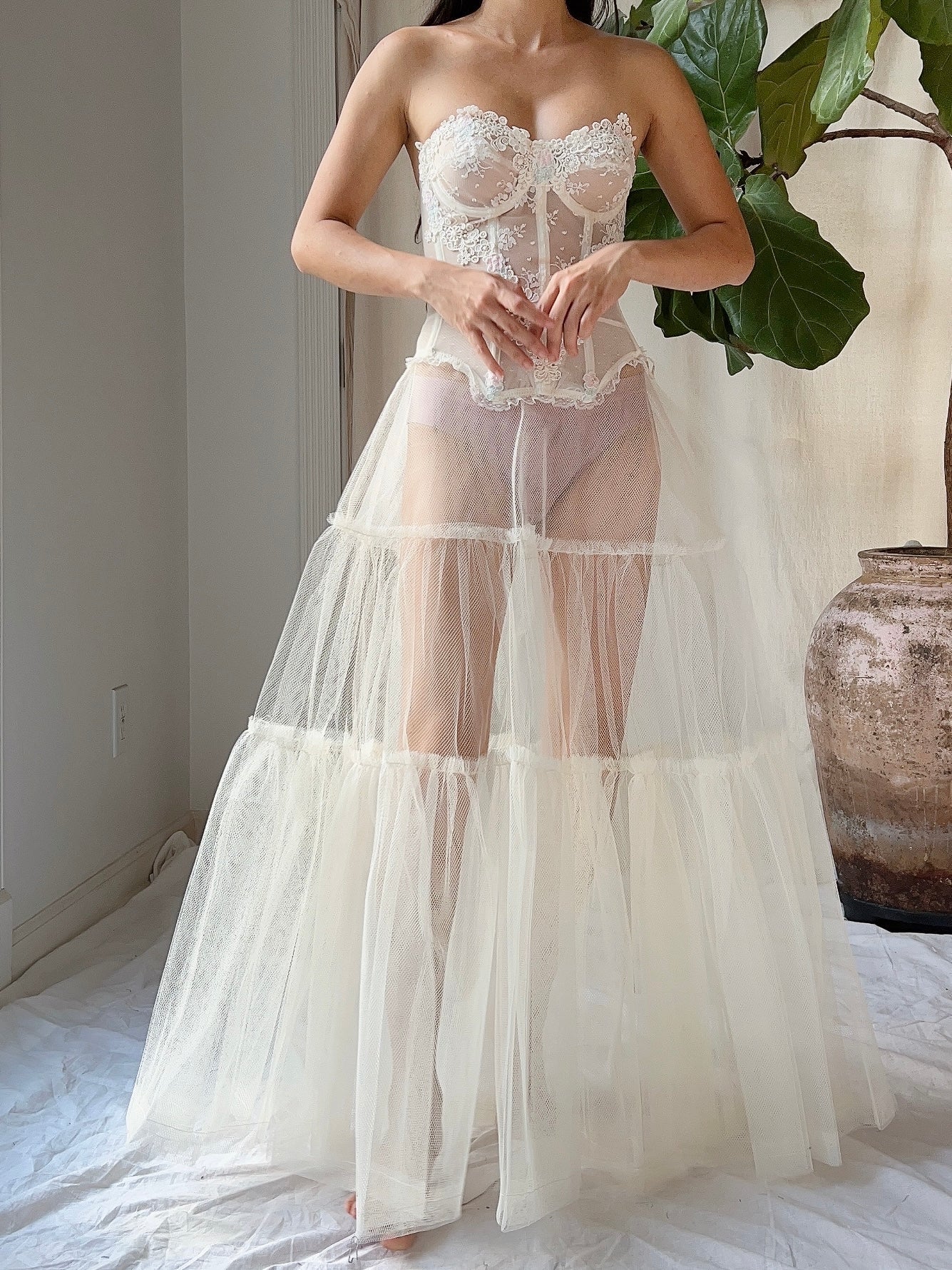 1950s Sheer Tulle Skirt - XS/S