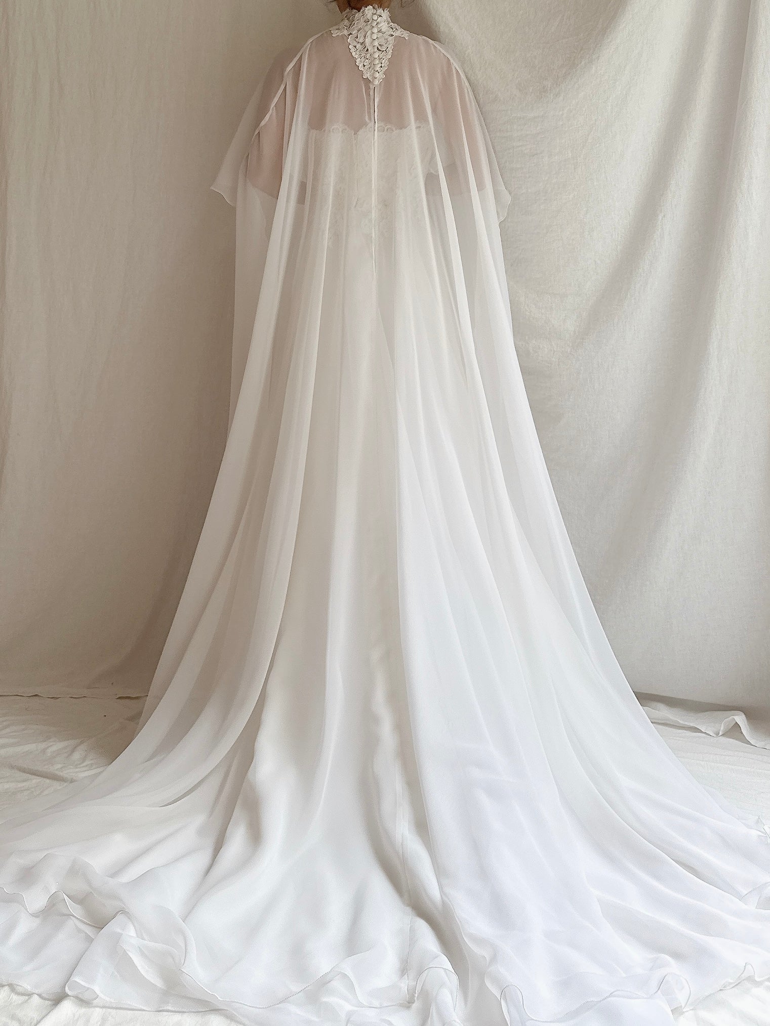 1960s Chiffon Cape Gown - XS/S