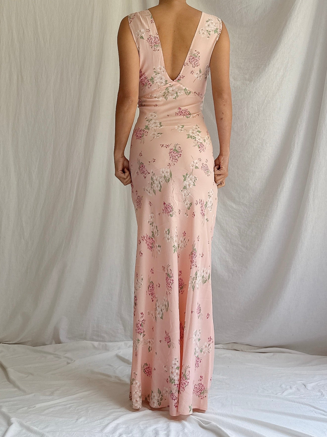 1930s Rayon Floral Dress - S/M
