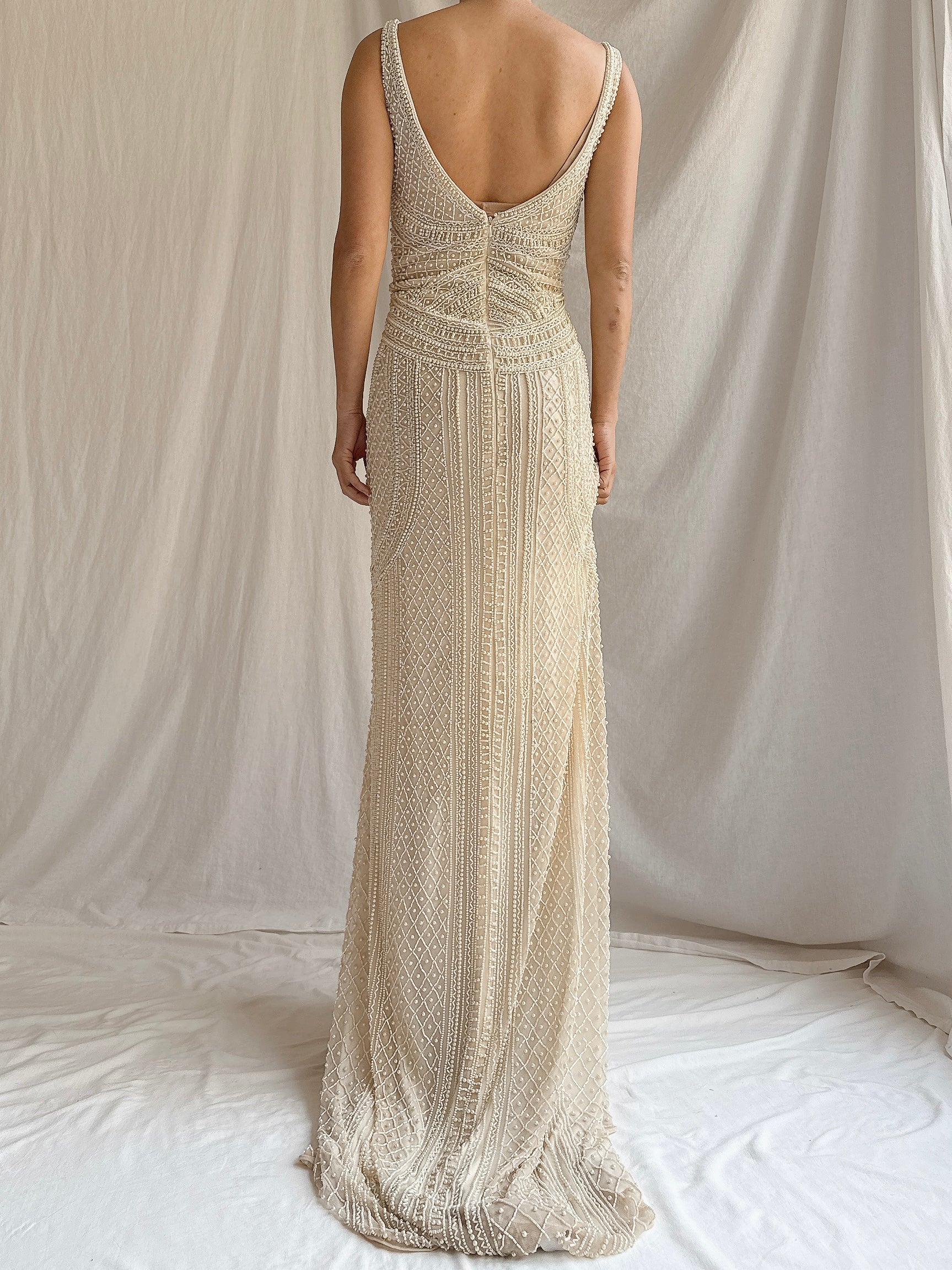 00 Pearl Beaded Gown - L/XL 14