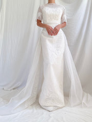 1960s 2-Piece Lace Gown - XS
