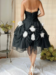 1950s Couture Silk Organza Dress - XS/S
