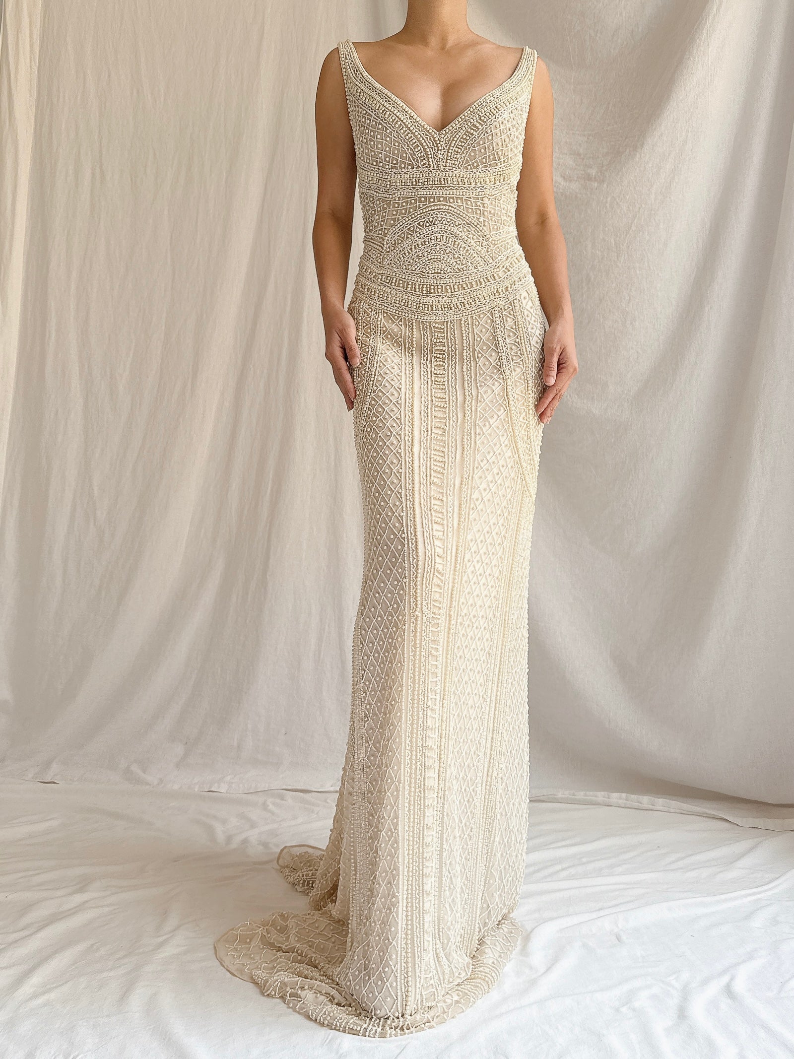 00 Pearl Beaded Gown - L/XL 14