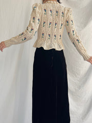 1949s Wool Knit Cardigan - XS