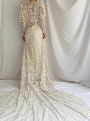 1930s Lace Gown with Slip - S