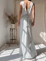 1930s Rayon Pale Blue Slip Dress - XS/S