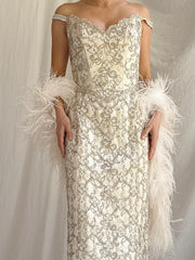 1960s Hand Beaded Gown - XS