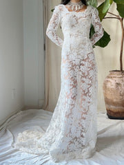 1960s Alecon Lace Gown - S/M