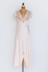 1950s Silk and Satin Gown - S/M