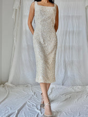 1950s Sequins Beaded Dress - M