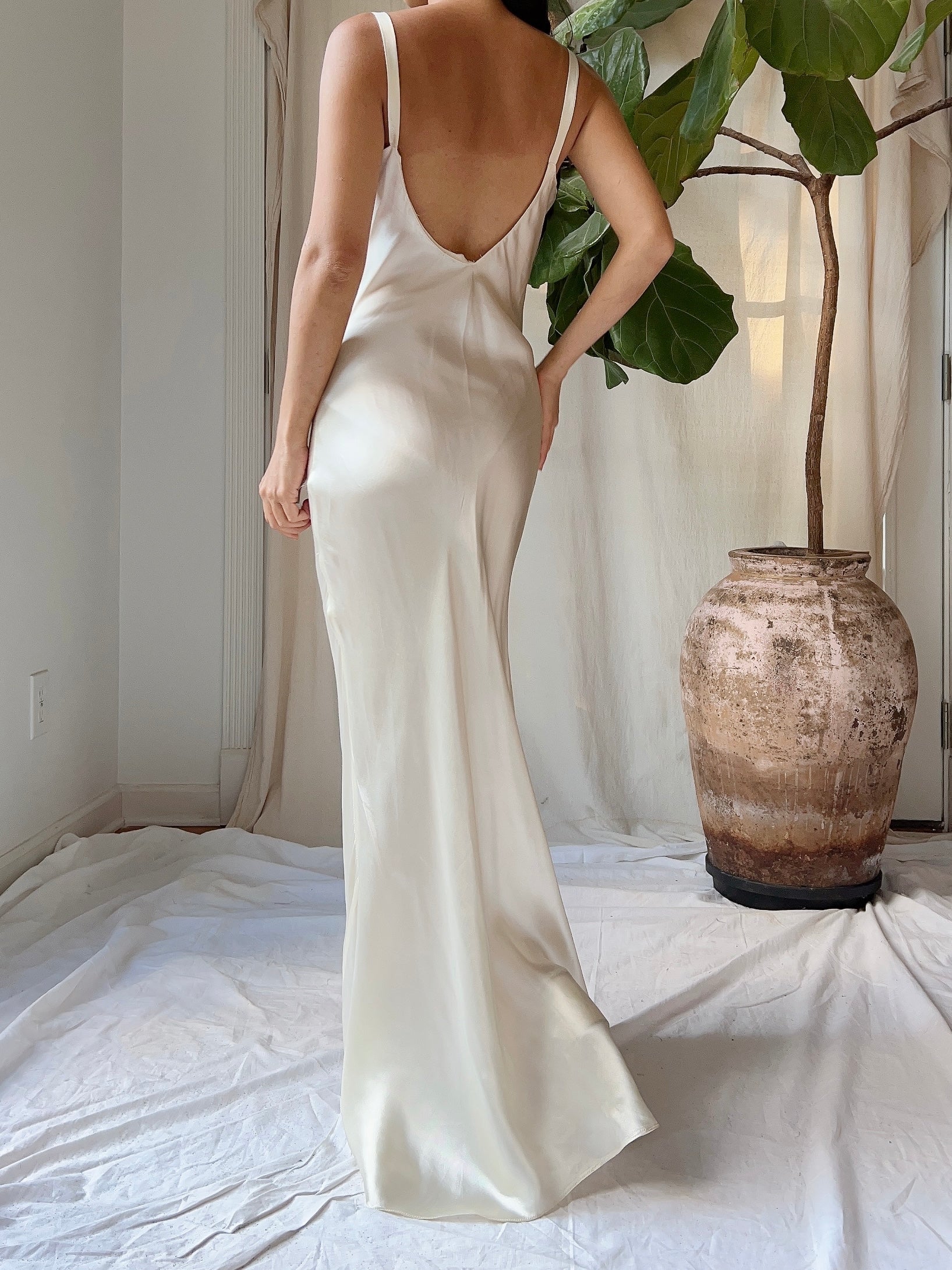 1930s Satin Slip Dress - XS