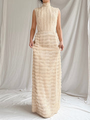 1960s High Neck Gown - S