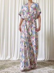 1940s Silk Floral Duster - S/M