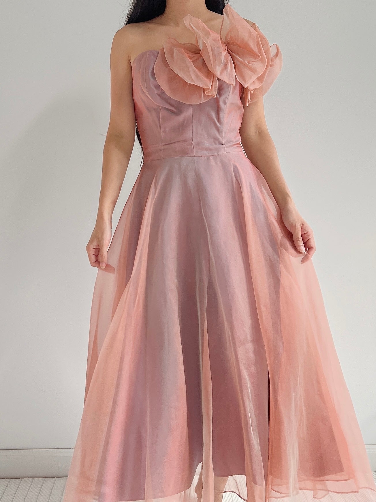 1950s Silk Organza Dress - XS