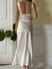 1930s Ivory Satin Slip - S/M