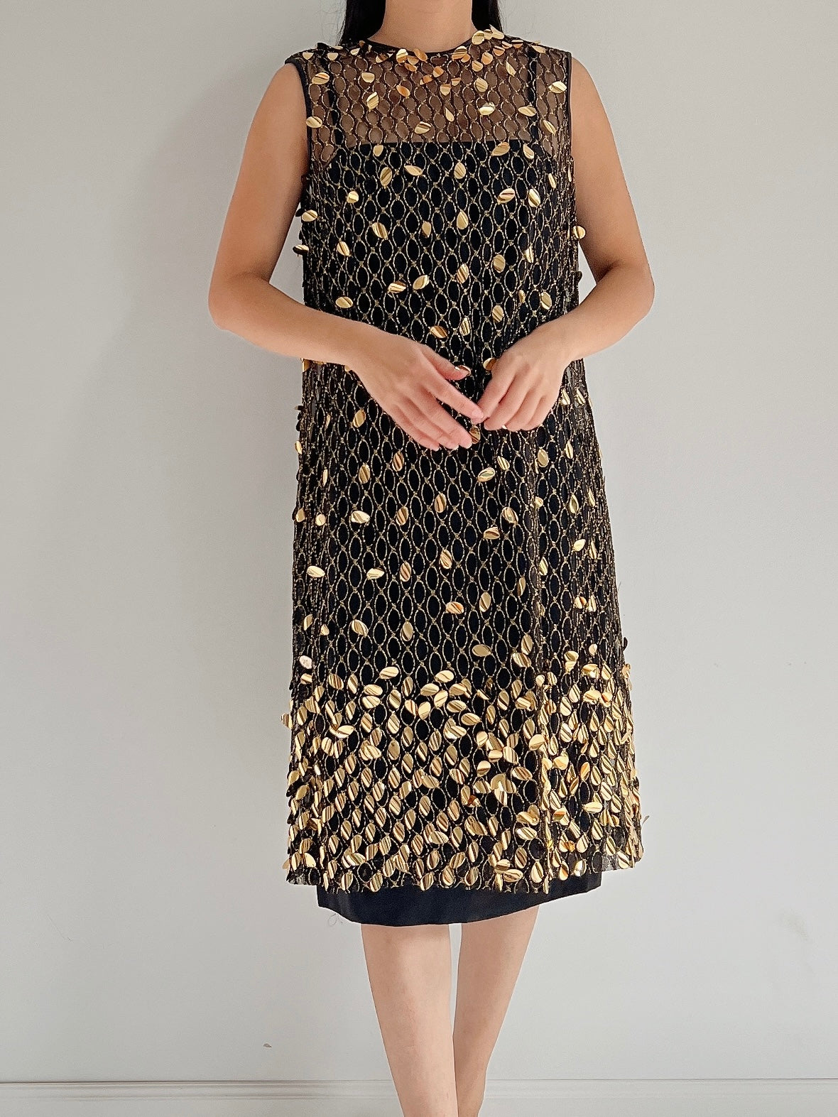 1960s 2-Piece Paillette Net Ensemble - S