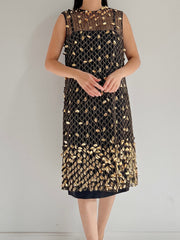 1960s 2-Piece Paillette Net Ensemble - S