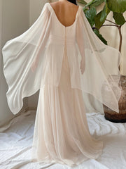 1960s Chiffon Cape Dress - S/M