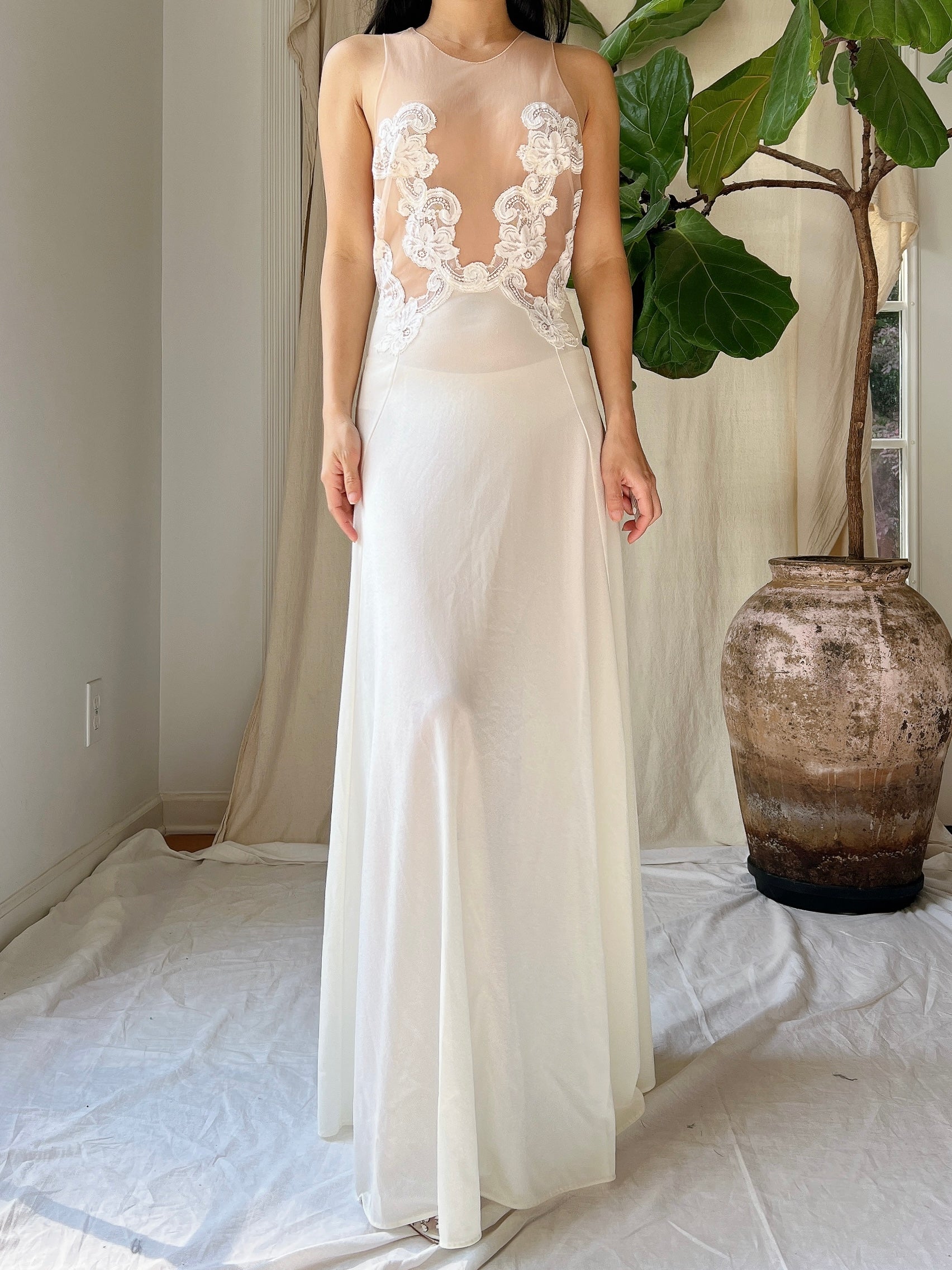 1960s Formfit Rogers Nylon Slip Gown - S