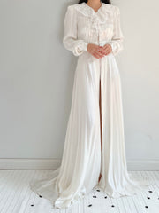 1940s Candlelight Satin Dressing Gown - XS
