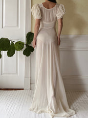 1940s Silk Chiffon Gown - XS