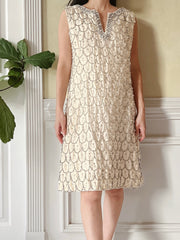 1960s Beaded Crystals Mod Dress - S/M