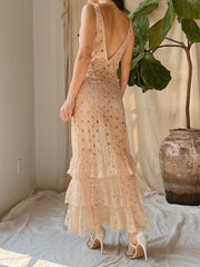 1930s Silk Cutout Dress - XS