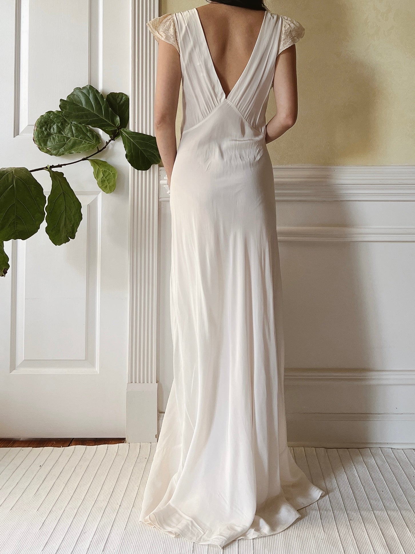 1930s Rayon Bias Slip Gown - M