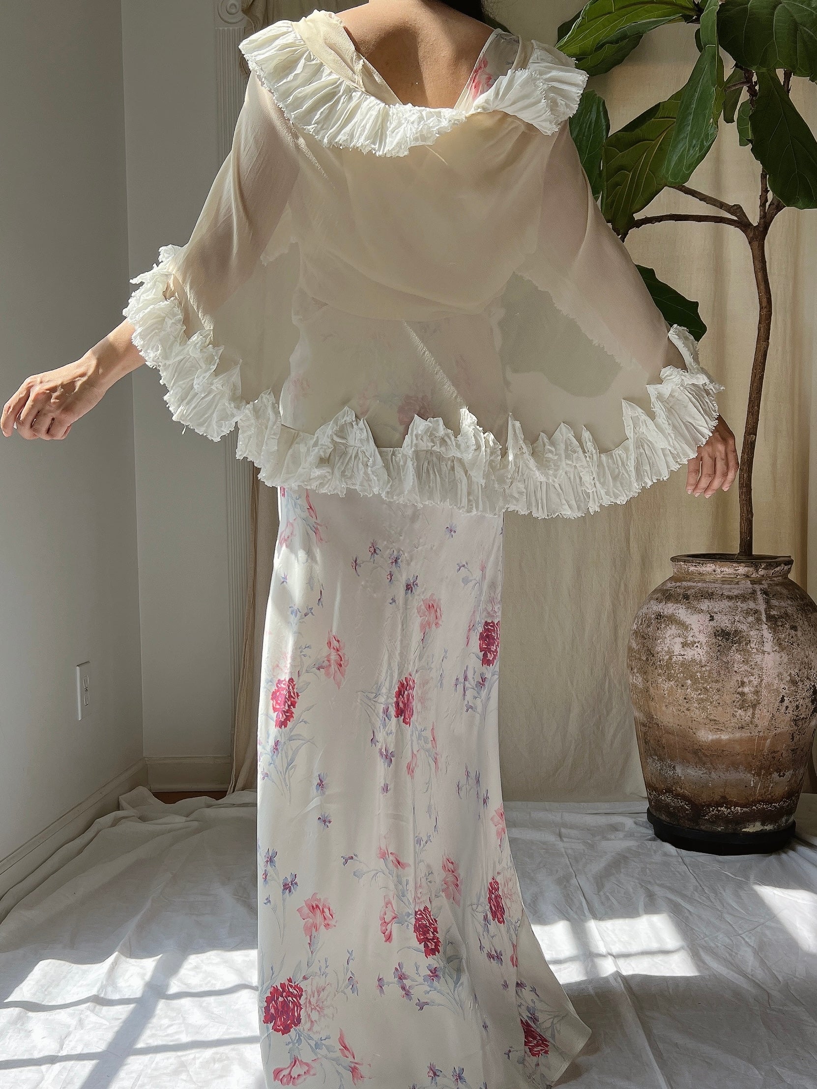 1930s Silk Cape Jacket - OSFM