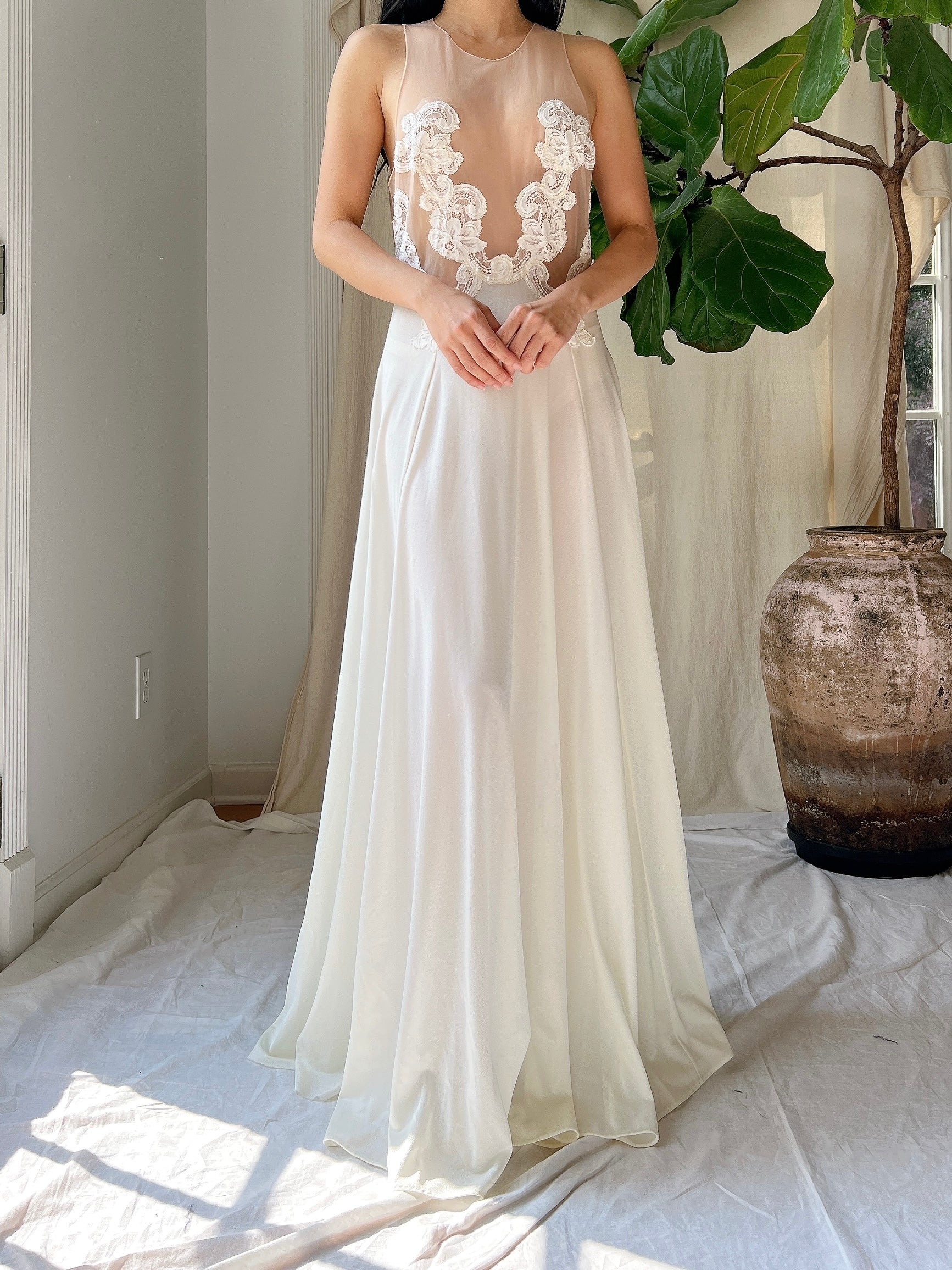 1960s Formfit Rogers Nylon Slip Gown - S