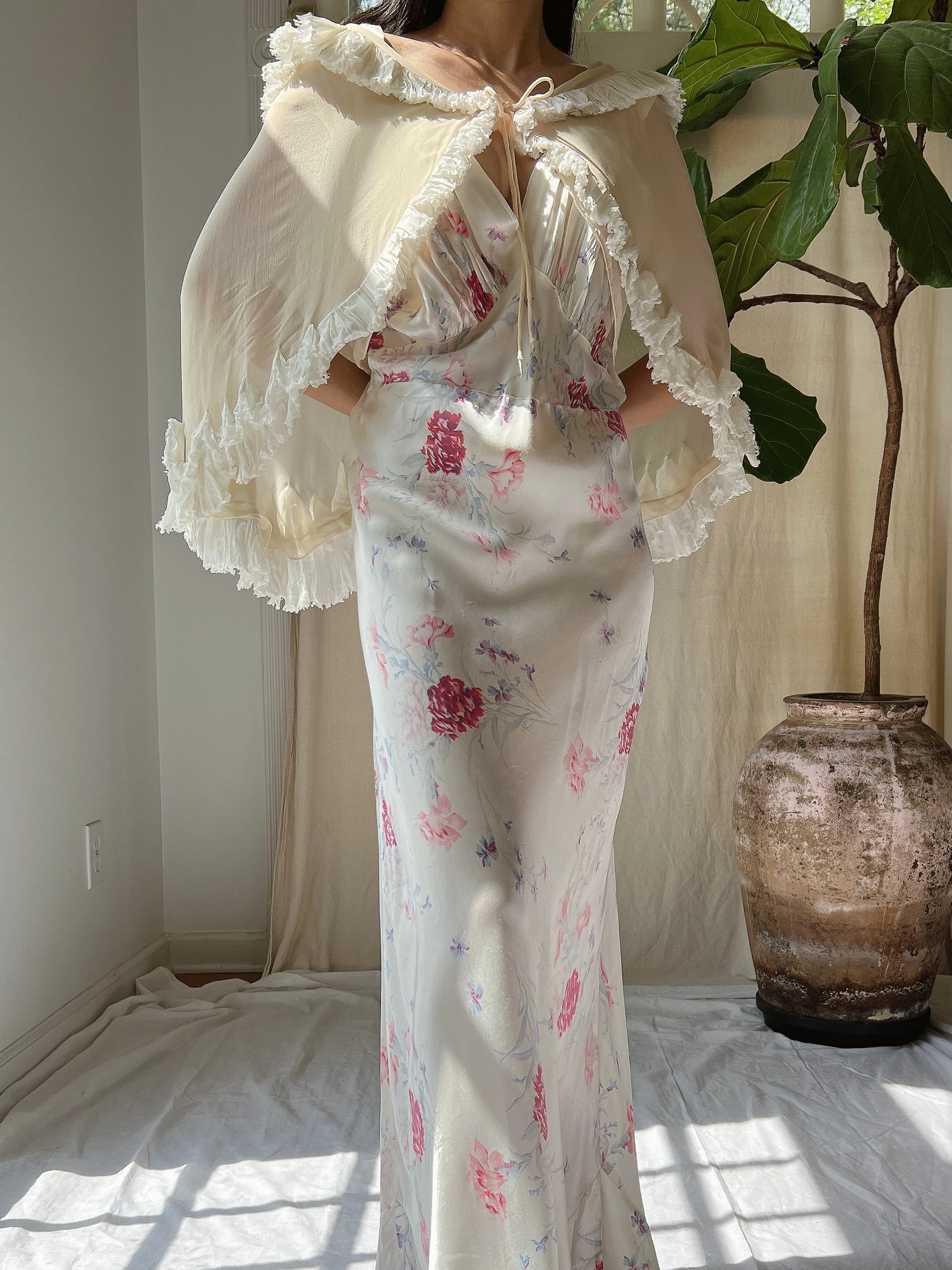 1930s Silk Cape Jacket - OSFM