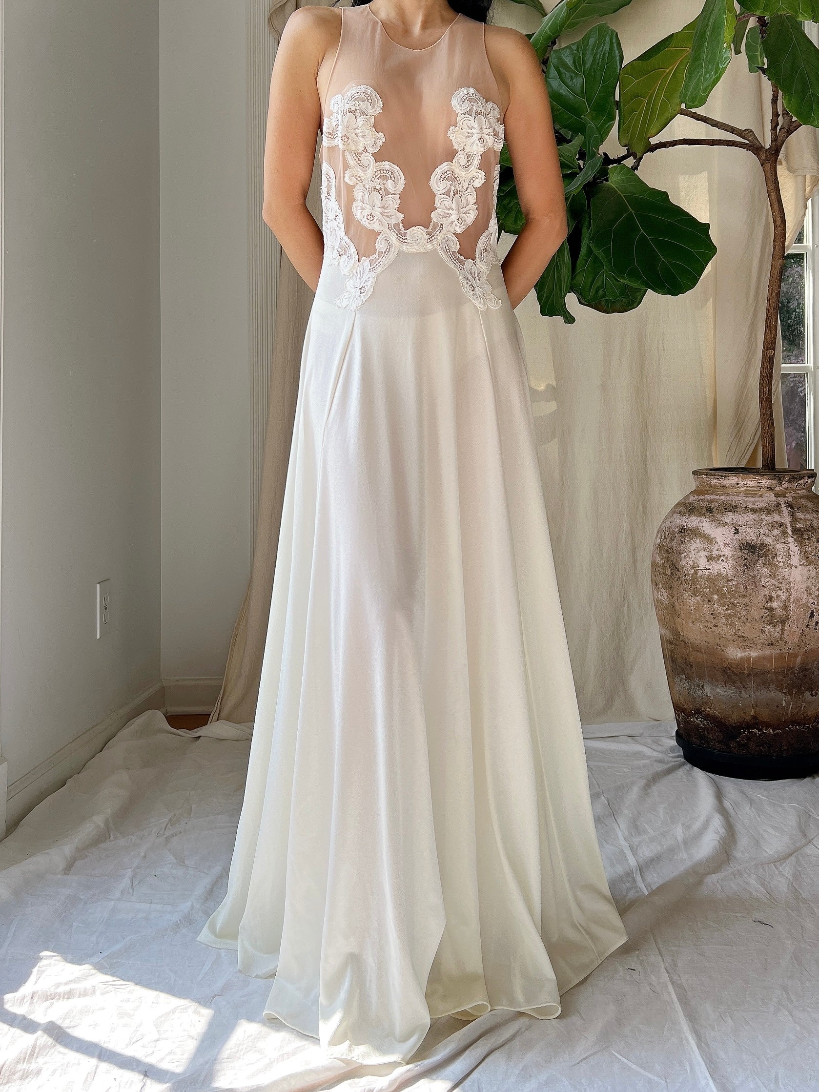 1960s Formfit Rogers Nylon Slip Gown - S