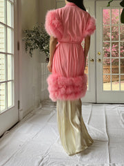 1960s I. Magnin Pink Feather Duster - OSFM