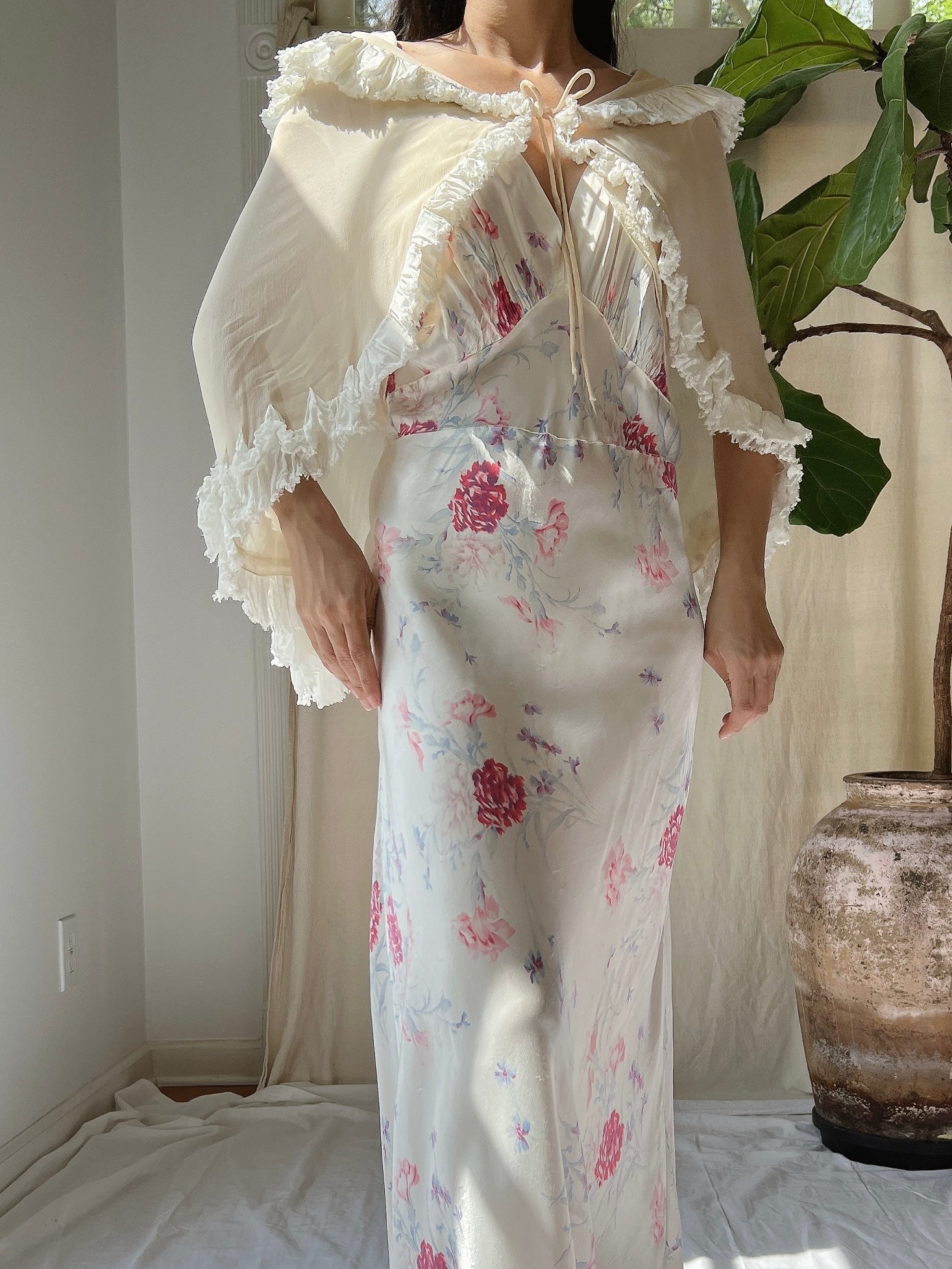 1930s Silk Cape Jacket - OSFM