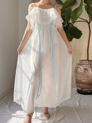 1950s Ruffle Pleated Slip Dress - XS-S