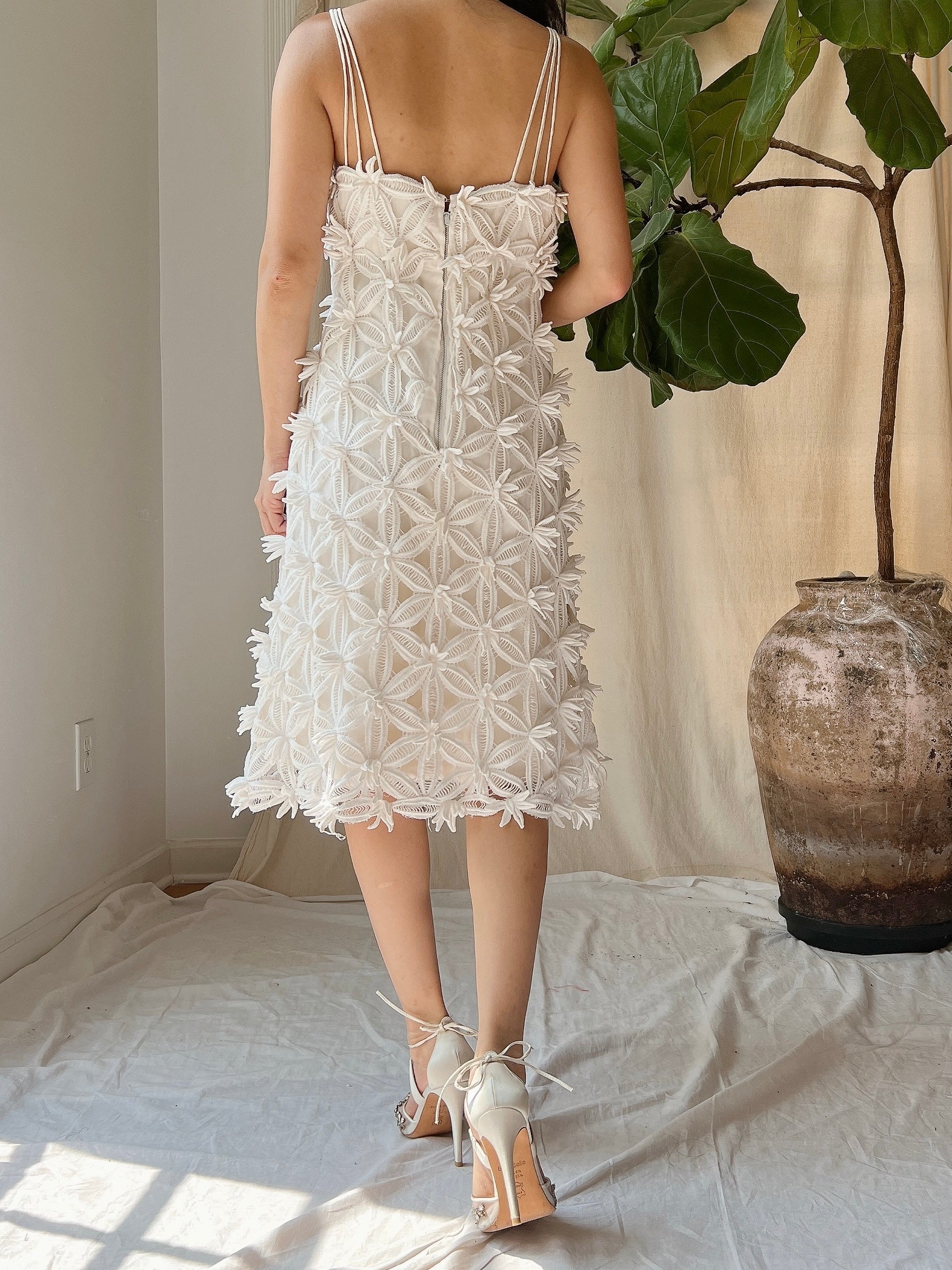 1960s 3D Flower Mod Dress - M