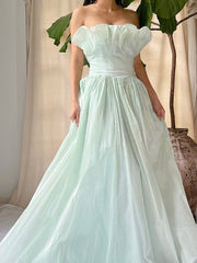 1950s Dotted Organdy Dress - S